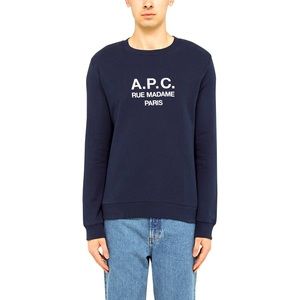APC Men’s Navy Blue Logo Crewneck